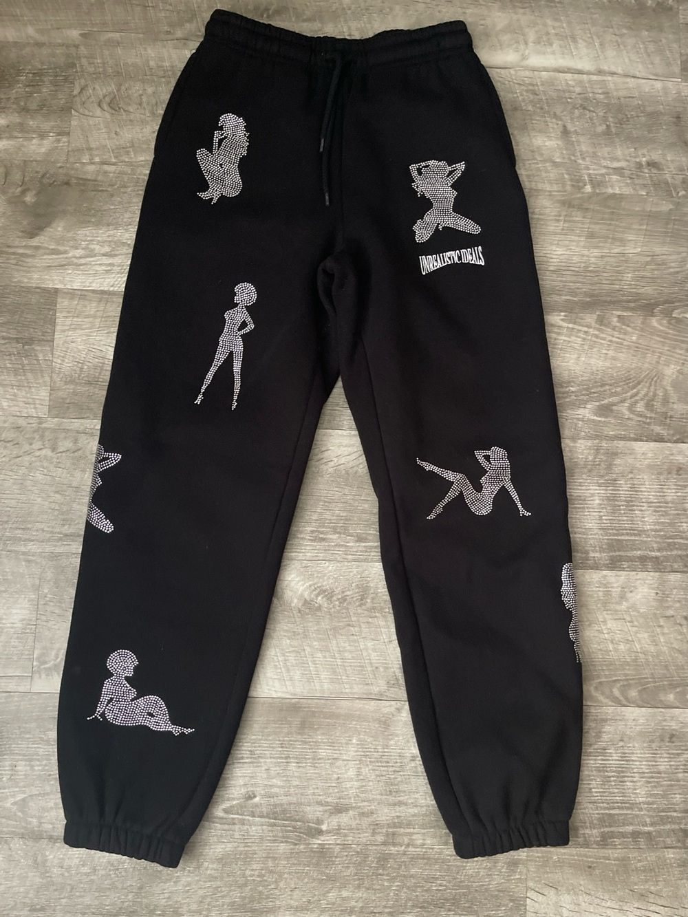 NAMED COLLECTIVE Unrealistic
Ideals Rhinestone
Sweatpants Sz XS Adult Unisex